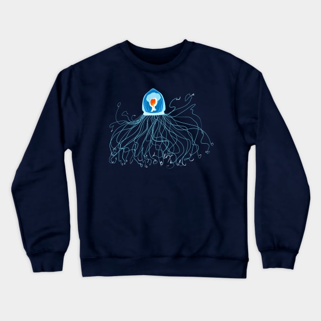 Immortal Jellyfish Crewneck Sweatshirt by Inklings of Grace